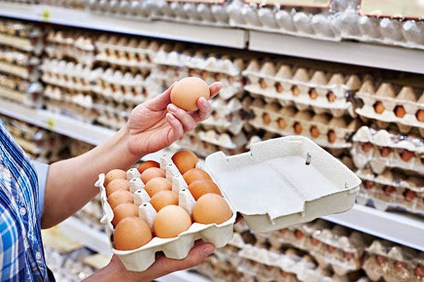 Egg Cartons in the Supermarket